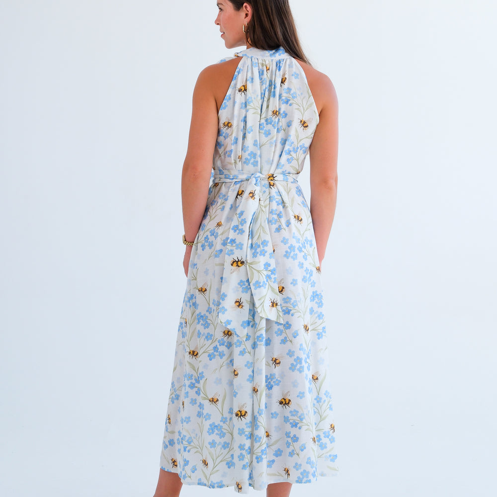 
                      
                        The Becca Dress- Bee & Blue Floral
                      
                    