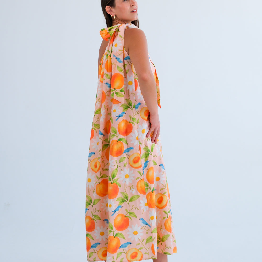
                      
                        The One Shoulder Dress- Peach Print
                      
                    