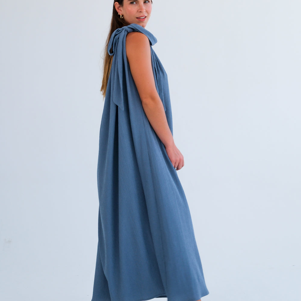 
                      
                        The One Shoulder Dress-Blue
                      
                    