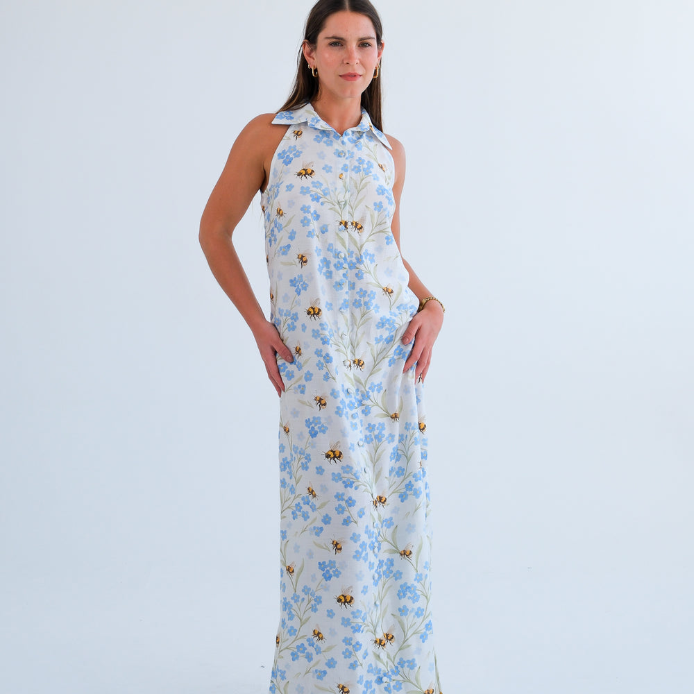 The Wimbledon Dress- Bee & Blue Floral