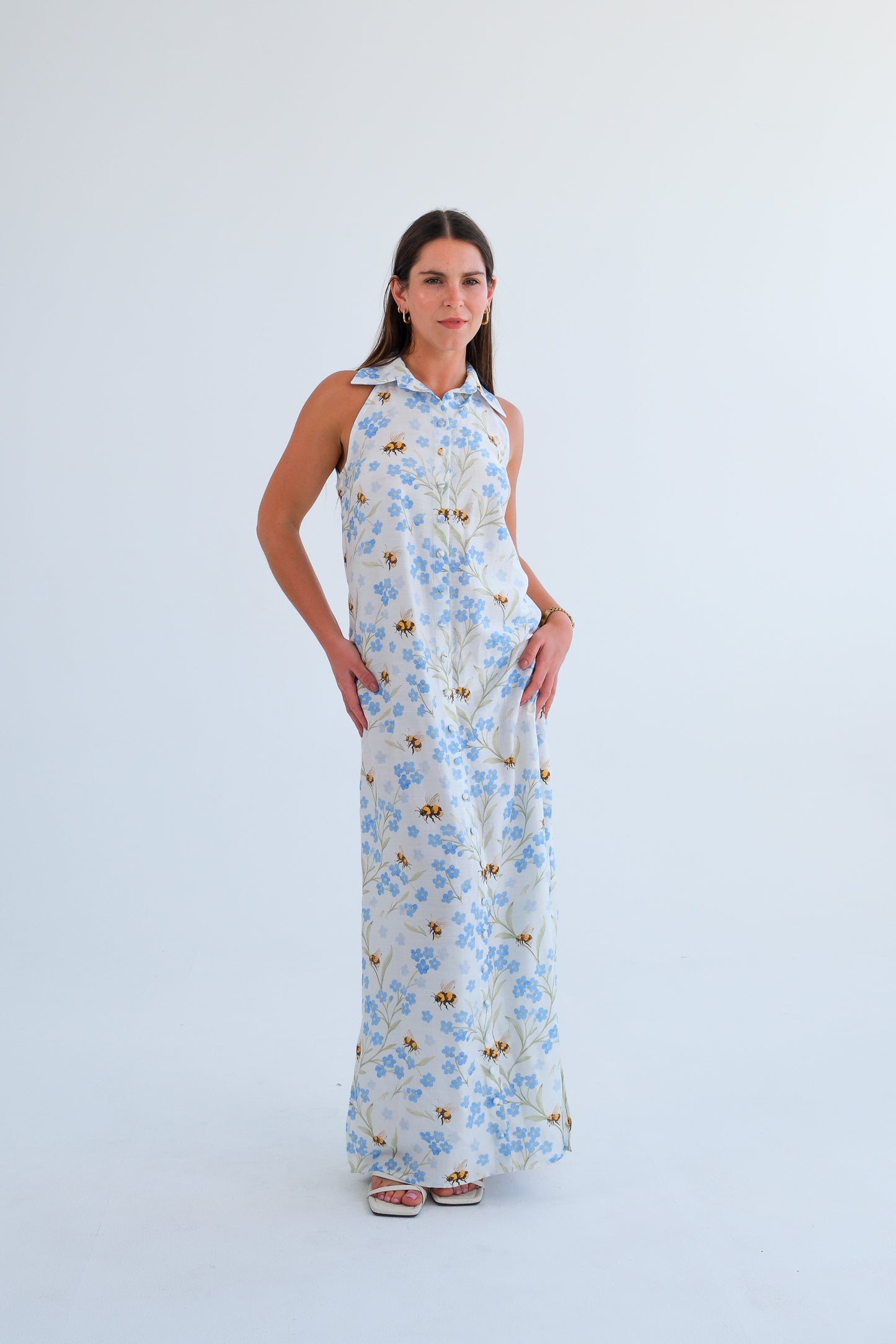 The Wimbledon Dress- Bee & Blue Floral