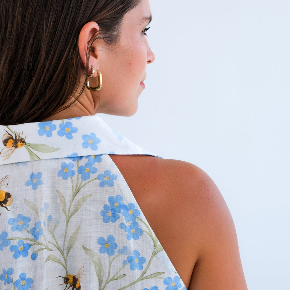 
                      
                        The Wimbledon Dress- Bee & Blue Floral
                      
                    