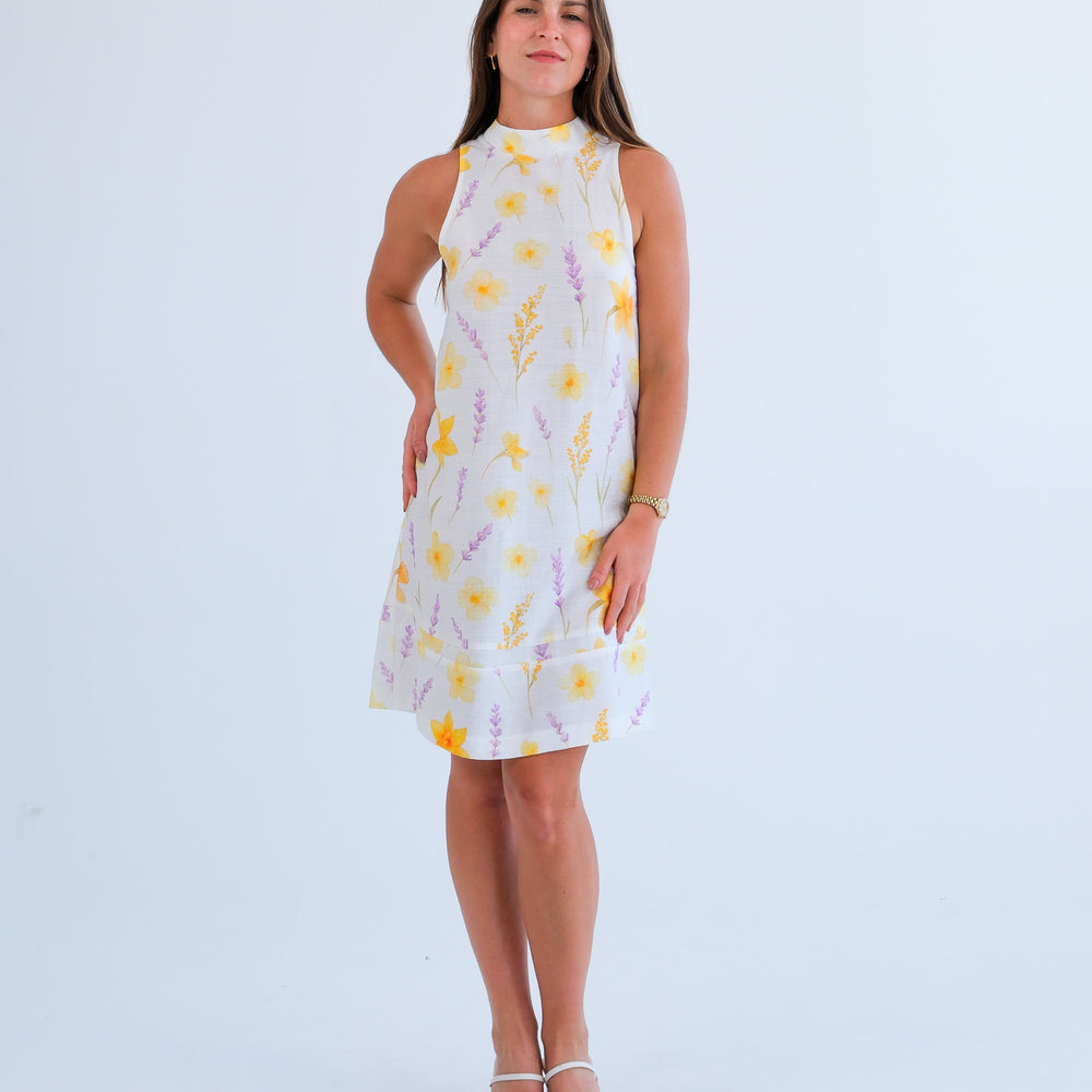 The Margo Dress- Daffodil Print
