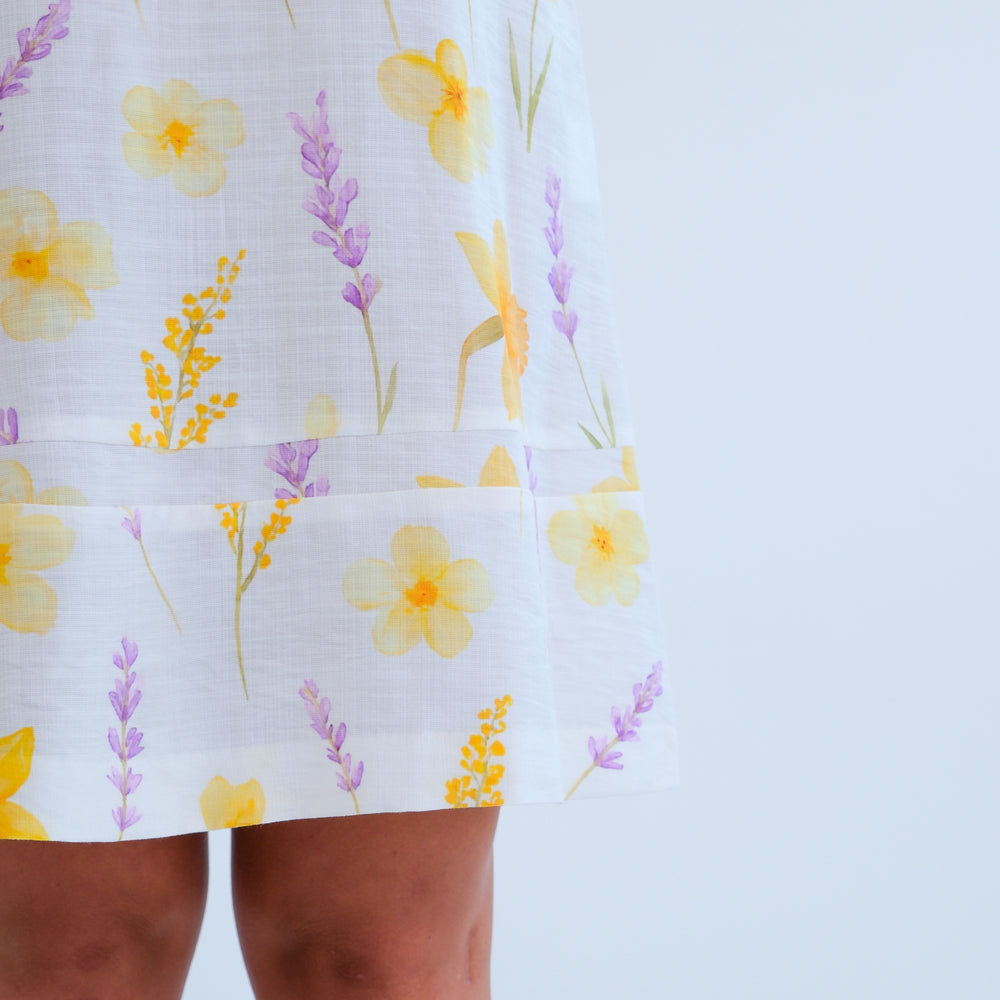 
                      
                        The Margo Dress- Daffodil Print
                      
                    