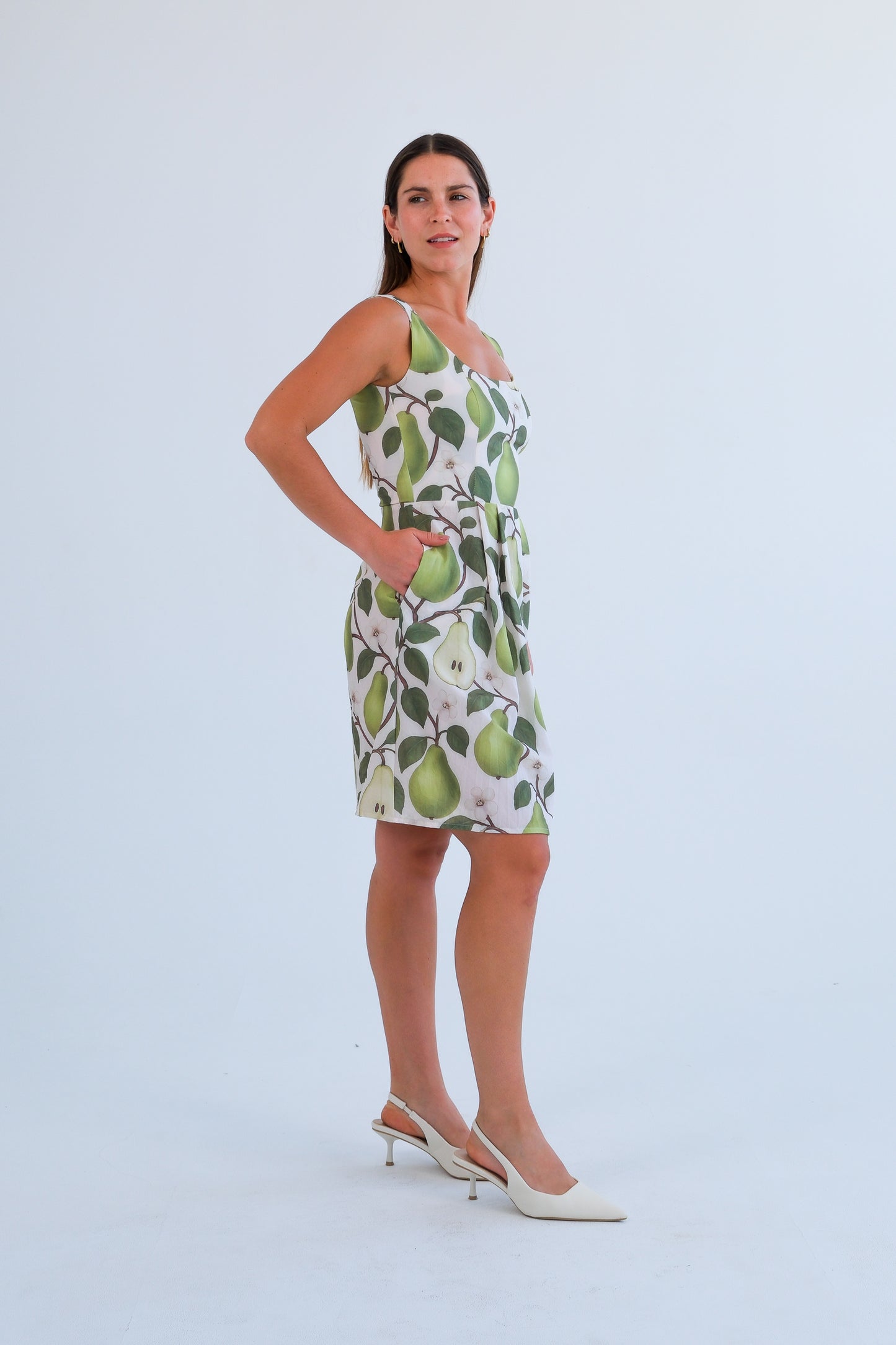 The Blaire Dress-Pear Print