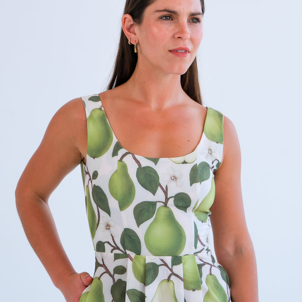 
                      
                        The Blaire Dress-Pear Print
                      
                    