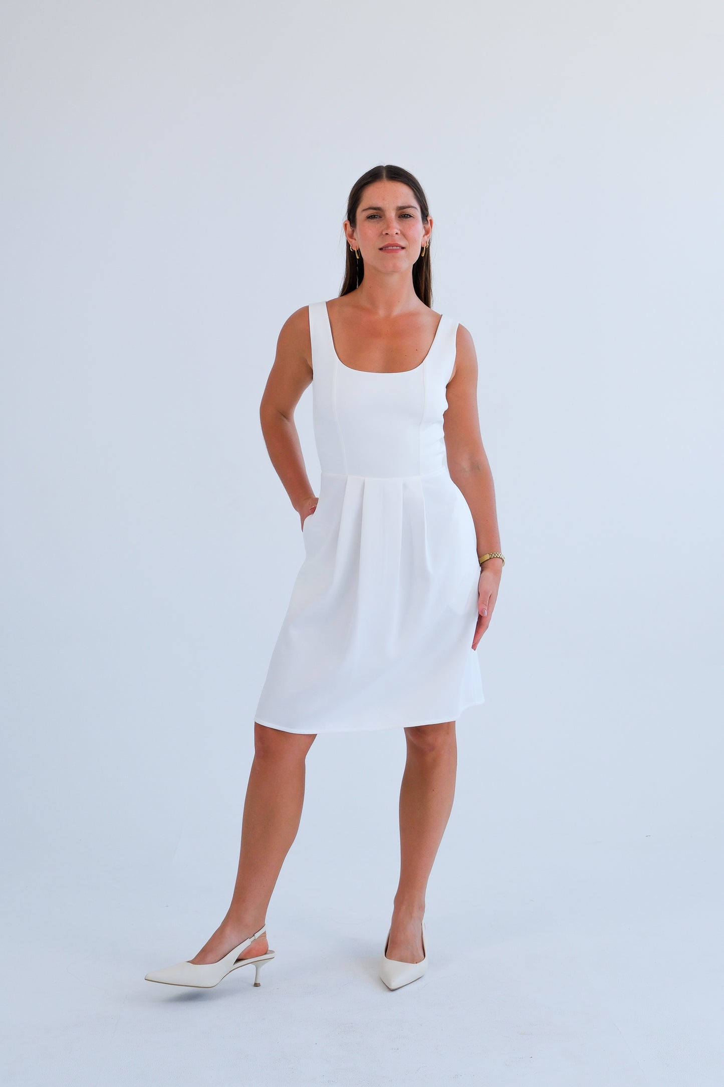 The Blaire Dress-Off-White