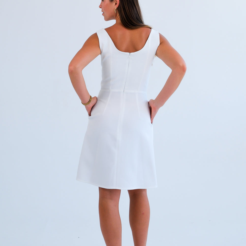 
                      
                        The Blaire Dress-Off-White
                      
                    