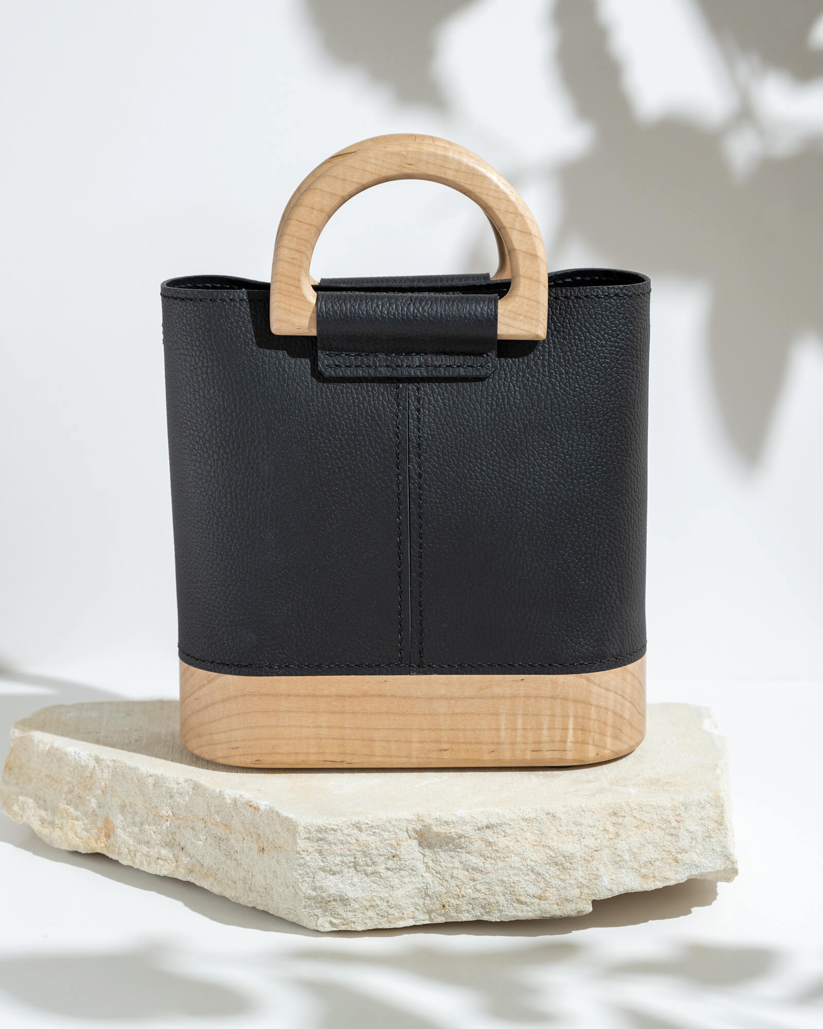 Black wooden bag hotsell